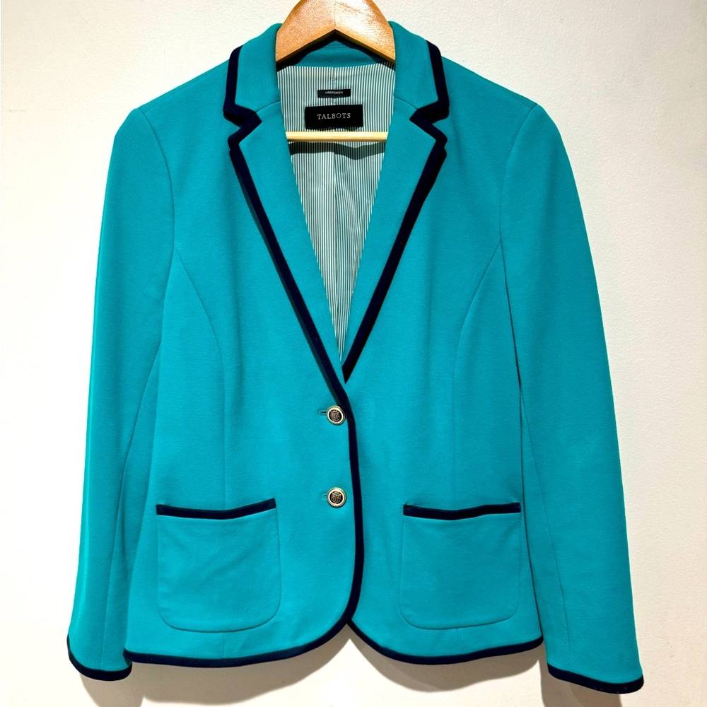 Vintage Talbots Teal Aberdeen Blazer Size Small